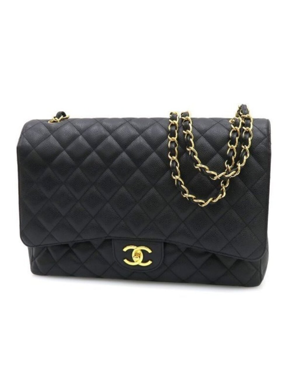 Chanel Caviar Maxi Quilted Chain Messenger